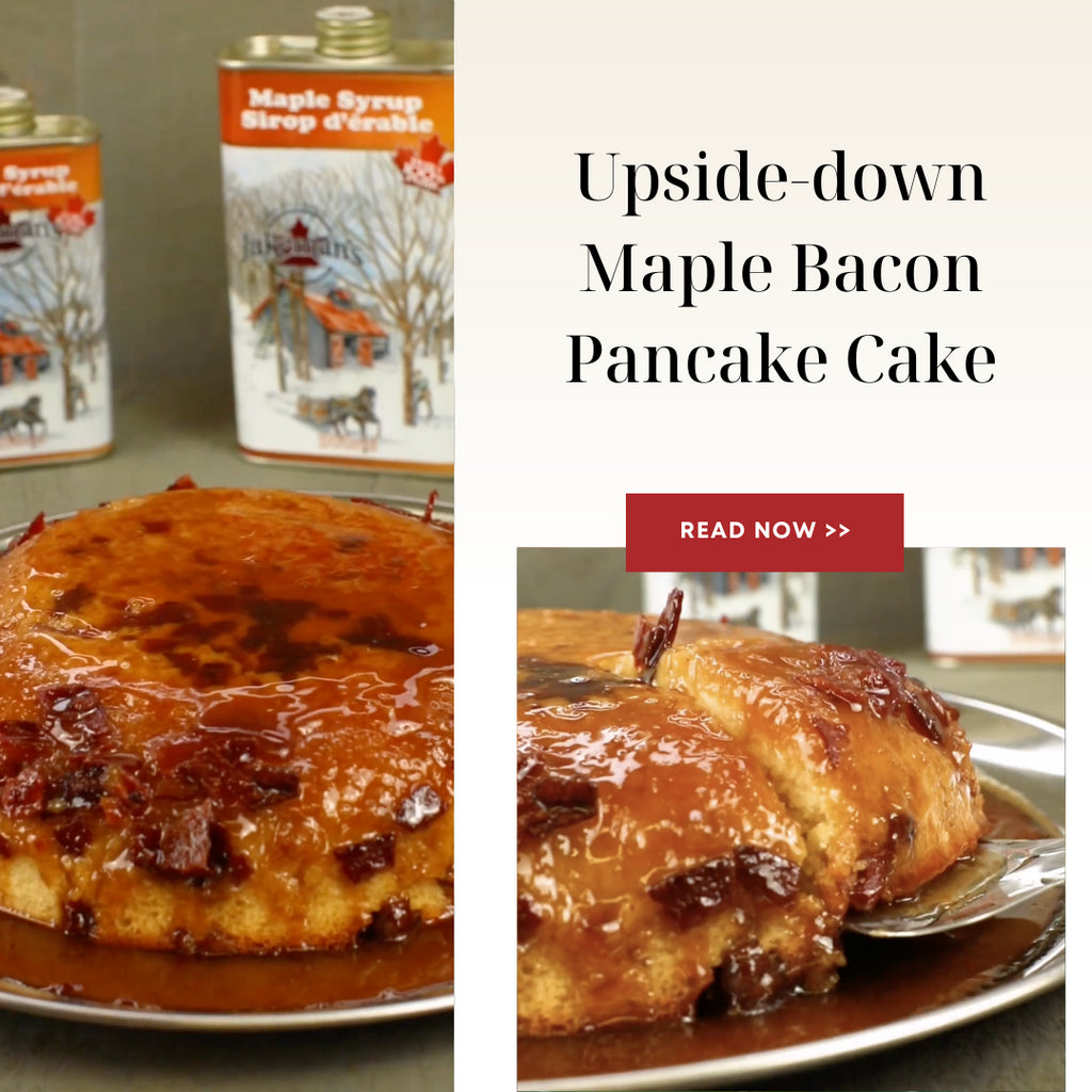 Upside-down Maple Bacon Pancake Cake